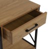 Comodino Versa Nero PVC Legno Metallo 40 x 60 x 48 cm