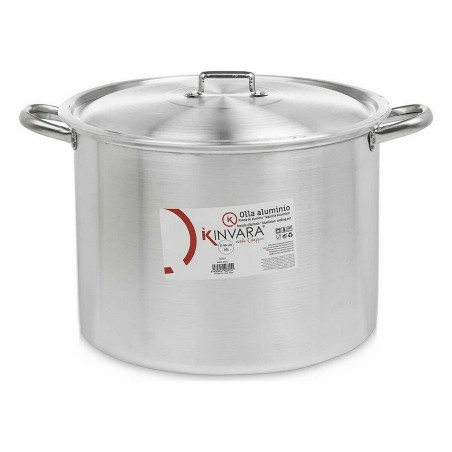 Pentola con Coperchio Kinvara 100041 Argentato Alluminio Ø 36 cm (2 Unità)