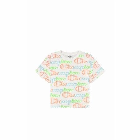 Maglia a Maniche Corte Donna Champion Crewneck Croptop Bianco
