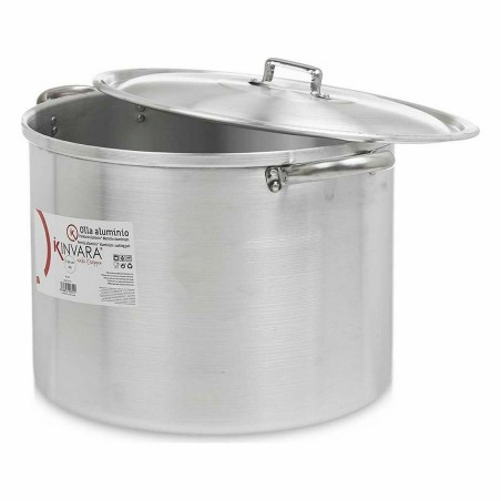 Pentola con Coperchio Kinvara 100041 Argentato Alluminio Ø 36 cm (2 Unità)