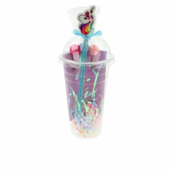 Set di Cancelleria Inca   Barattolo Unicorno (16 Pezzi)