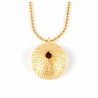 Collana Donna Shabama Trenc Top Ottone Bagno di flash oro 45 cm