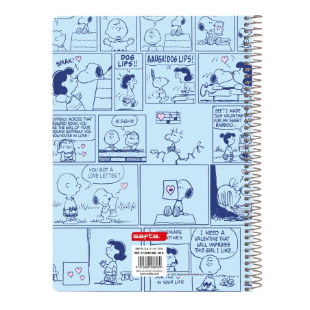 Agenda Snoopy Love Azzurro A5 80 Pagine