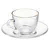 Tazza con Piatto Vivalto S12212/BHA Trasparente Vetro 85 ml (6 Unità)