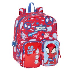 Zaino Scuola Spider-Man Rescue Azzurro Rosso 22 x 27 x 10 cm