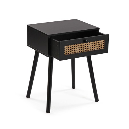 Comodino Versa Ahedo Nero 30 x 55 x 40 cm