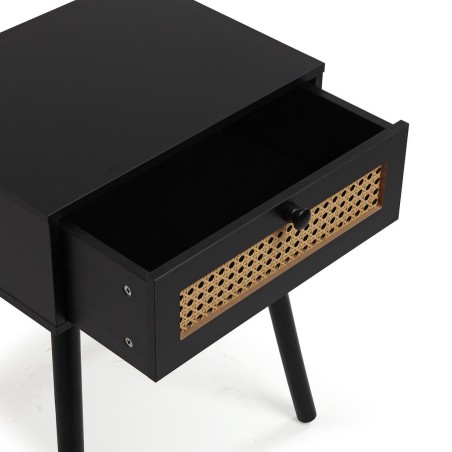 Comodino Versa Ahedo Nero 30 x 55 x 40 cm