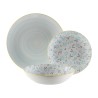 Servizio di Piatti Versa BREEZE  Azzurro Porcellana 18 Pezzi