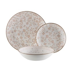 Servizio di Piatti Versa Beige Porcellana 18 Pezzi
