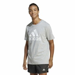 Maglia a Maniche Corte Uomo Adidas Essentials Single Big Logo Grigio Grigio chiaro
