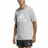Maglia a Maniche Corte Uomo Adidas Essentials Single Big Logo Grigio Grigio chiaro
