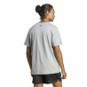 Maglia a Maniche Corte Uomo Adidas Essentials Single Big Logo Grigio Grigio chiaro