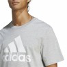 Maglia a Maniche Corte Uomo Adidas Essentials Single Big Logo Grigio Grigio chiaro