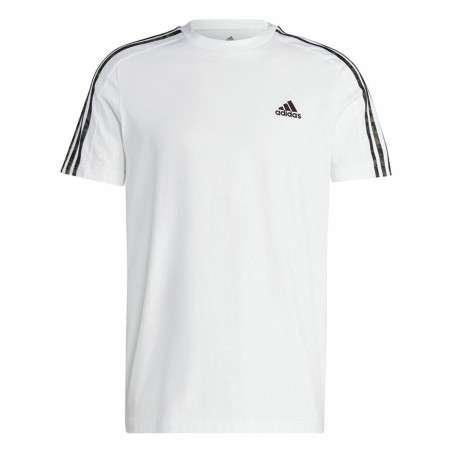 Maglia a Maniche Corte Uomo Adidas Essentials Single 3S Bianco