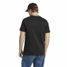 Maglia a Maniche Corte Uomo Adidas Essentials Single 3 Bandas Nero