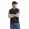 Maglia a Maniche Corte Uomo Adidas Essentials Single 3 Bandas Nero