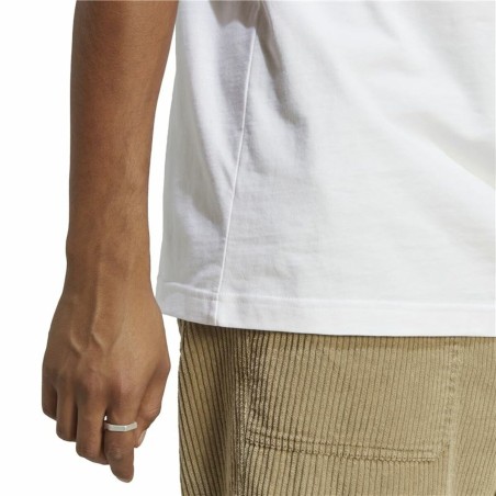 Maglia a Maniche Corte Uomo Adidas Essentials Single 3S Bianco