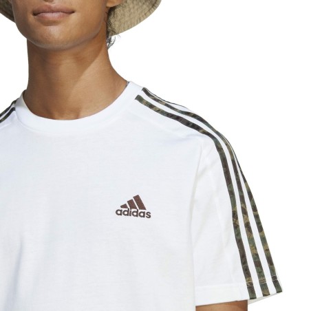 Maglia a Maniche Corte Uomo Adidas Essentials Single 3S Bianco