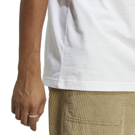 Maglia a Maniche Corte Uomo Adidas Essentials Single 3S Bianco