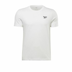 Maglia a Maniche Corte Uomo Reebok Identity Left Chest Logo Bianco