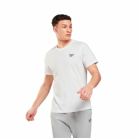 Maglia a Maniche Corte Uomo Reebok Identity Left Chest Logo Bianco