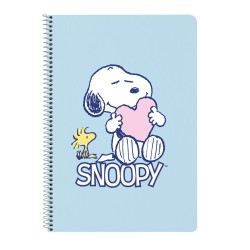 Quaderno con Anelli Snoopy 21,5 x 31 x 1 cm Azzurro