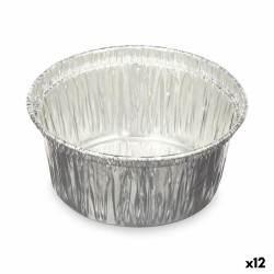 Stampo per Budino Kinvara 30228 Argentato Alluminio 8,5 x 8 x 8,5 cm Monouso Rotondo (12 Unità)