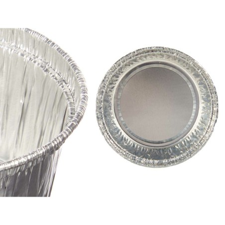 Stampo per Budino Kinvara 30228 Argentato Alluminio 8,5 x 8 x 8,5 cm Monouso Rotondo (12 Unità)