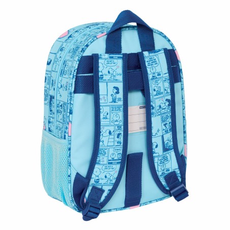Zaino Scuola Snoopy Love Azzurro Chiaro 26 x 34 x 11 cm