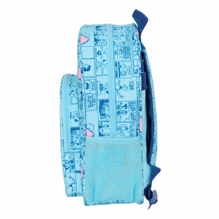 Zaino Scuola Snoopy Love Azzurro Chiaro 26 x 34 x 11 cm