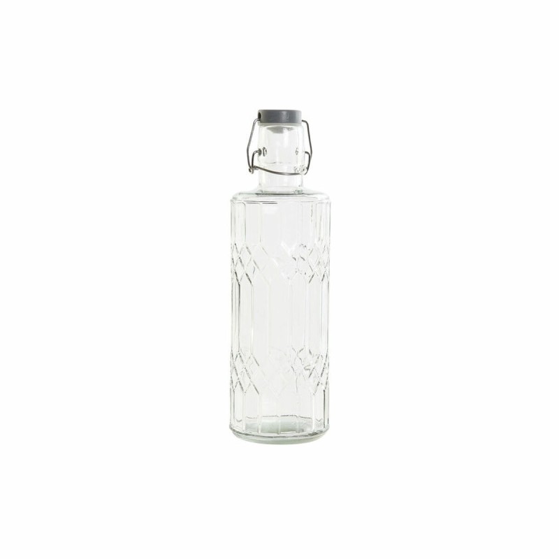 Borraccia DKD Home Decor Grigio Trasparente Acciaio inossidabile Cristallo