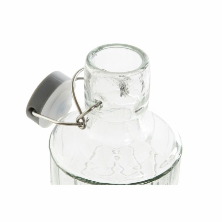 Borraccia DKD Home Decor Grigio Trasparente Acciaio inossidabile Cristallo