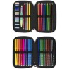 Astuccio Doppio Milan Sunset Nero Verde 34 Pezzi 19,5 x 13 x 5 cm