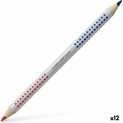 Matite colorate Faber-Castell Jumbo Azzurro Rosso (12 Unità)