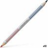 Matite colorate Faber-Castell Jumbo Azzurro Rosso (12 Unità)