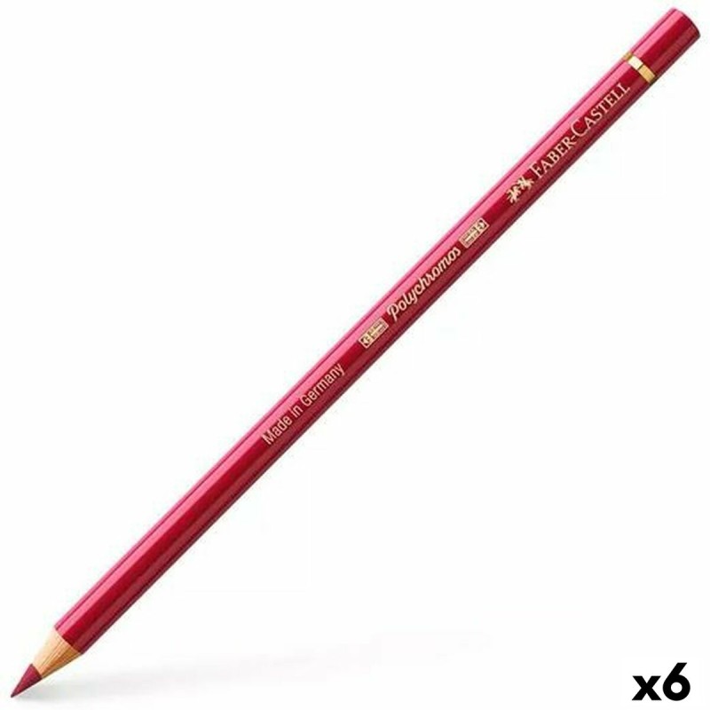 Matite colorate Faber-Castell Polychromos Rosso Intenso 6 Pezzi Matite colorate Faber-Castell Polychromos Rosso Intenso 6 Pezzi