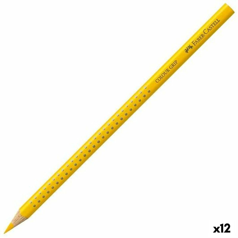 Matite colorate Faber-Castell Colour Grip Giallo (12 Unità) Matite colorate Faber-Castell Colour Grip Giallo (12 Unità)