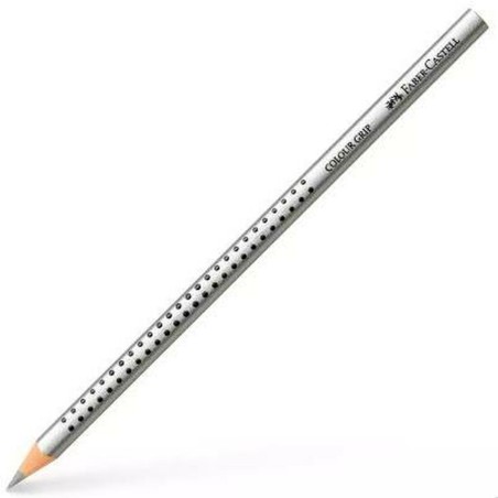 Matite colorate Faber-Castell Colour Grip Argentato (12 Unità)