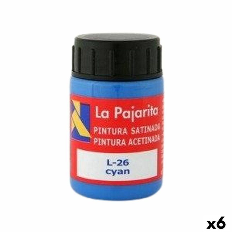 Pittura a tempera La Pajarita Cyan L-26 6 Pezzi Per la scuola Raso Azzurro Pittura a tempera La Pajarita Cyan L-26 6 Pezzi Per la scuola Raso Azzurro