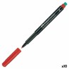 Marcatore permanente Faber-Castell Multimark 1525 M Rosso (10 Unità)