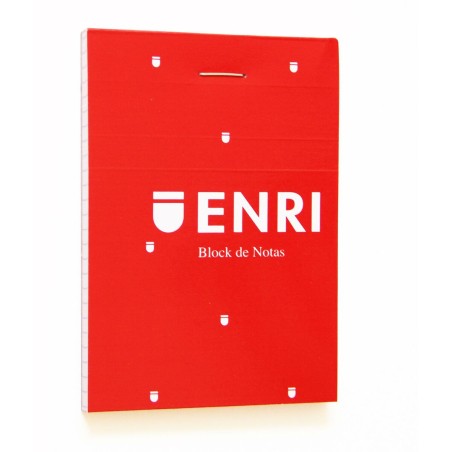 Block Notes ENRI Rosso A7 80 Pagine 4 mm (10 Unità)
