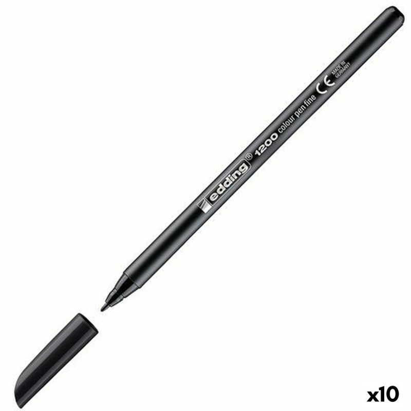 Pennarelli Edding 1200 Nero (10 Unità)