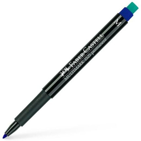 Marcatore permanente Faber-Castell Multimark 1523 M Azzurro (10 Unità)