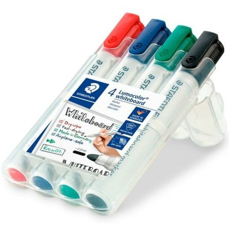 Set di Pennarelli Staedtler Lumocolor Lavagna bianca 4 Pezzi Multicolore (5 Unità)