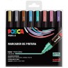 Set di Pennarelli Uni-Ball PC-5M/8C 8 Pezzi Multicolore