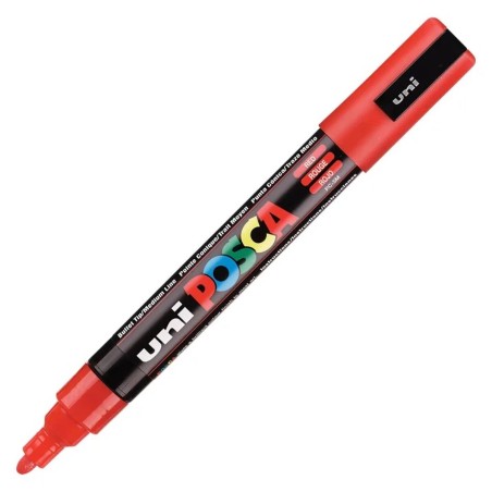 Pennarello POSCA PC-5M Rosso (6 Unità)