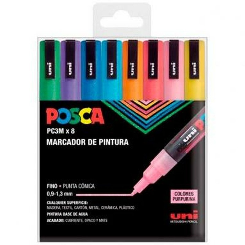 Set di Pennarelli Uni-Ball PC-3M 8 Pezzi Multicolore Set di Pennarelli Uni-Ball PC-3M 8 Pezzi Multicolore