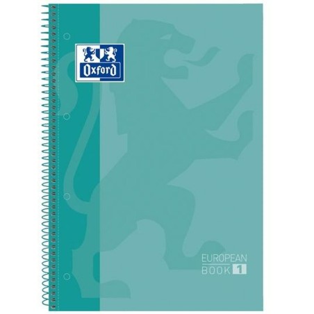 Quaderno Oxford European Book Ice Menta A4 A4+ 80 Pagine 5 Pezzi
