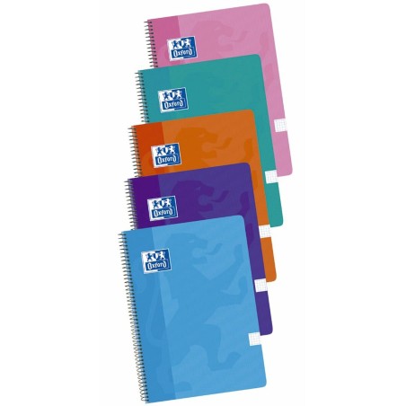 Quaderno Oxford Multicolore Din A4 80 Pagine 21,5 x 31,5 cm 5 Pezzi
