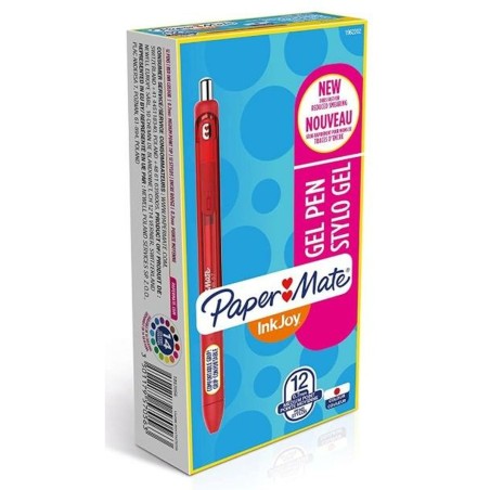 Penna gel Paper Mate InkJoy Gel Rosso 12 Unità
